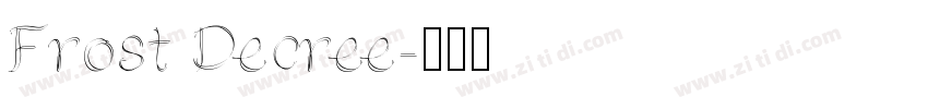 Frost Decree字体转换